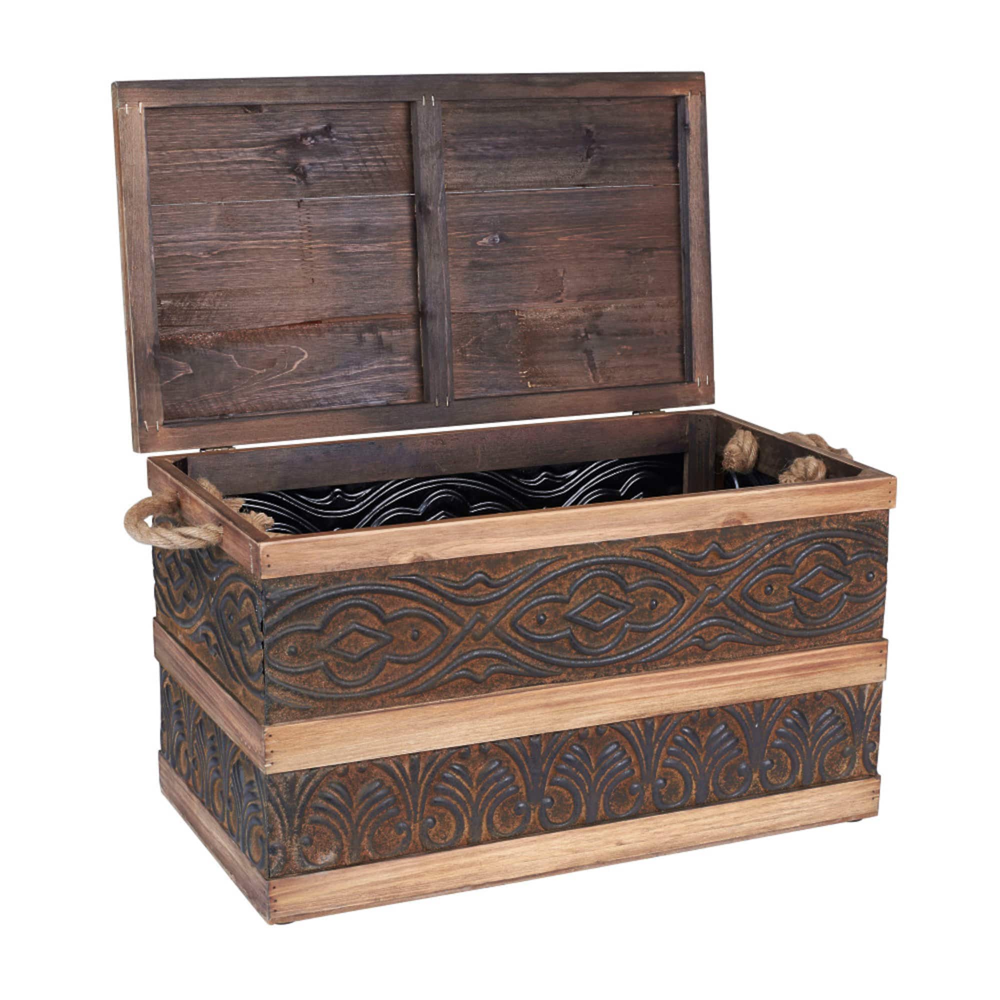Household Essentials Embossed Decorative Trunk